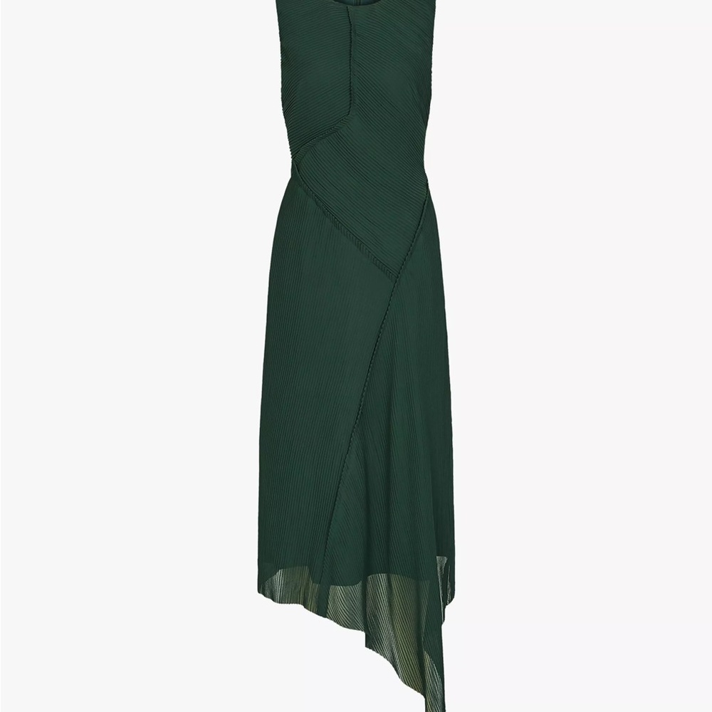 Reiss Green Asymmetrical Halter Sundress